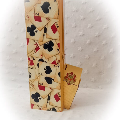 Ξύλινη θήκη για ένα μπουκάλι “Ace of spades”